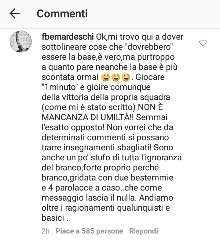 Bernardeschi si sfoga su Instagram: «Sono stufo» - FOTO 39 21919446 1565735110116087 66256040 n