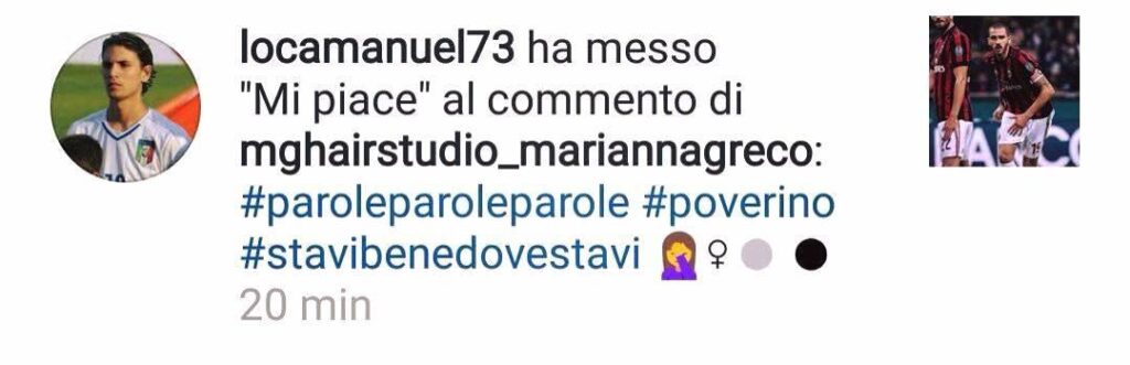 Bonucci sfiduciato da Locatelli? La risposta via social 39 Locatelli Bonucci Instagram 2017