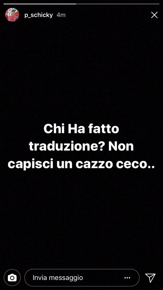 Schick dopo le dichiarazioni attacca: «Non capisci un c....» - FOTO 39 23364929 10213263176406147 1914238356 n