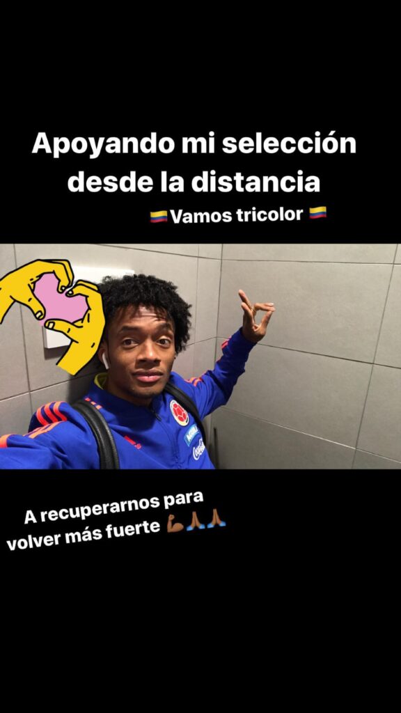 Mistero Cuadrado risolto, torna in anticipo dalla Nazionale 39 cuadrado instagram story 1tf15wovf6wuk1lbf3o1h5gao5