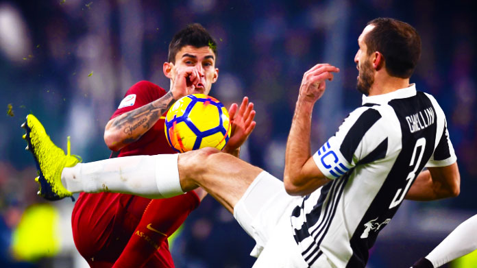 Perotti si sbilancia: «Lo Scudetto dipende dalla Juve. Dybala? Le sue parole furono distorte» 36 perotti chiellini juventus roma dicembre 2017
