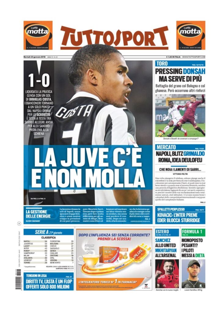 Rassegna Bianconera di martedì 23 gennaio 2018 4 TS23118