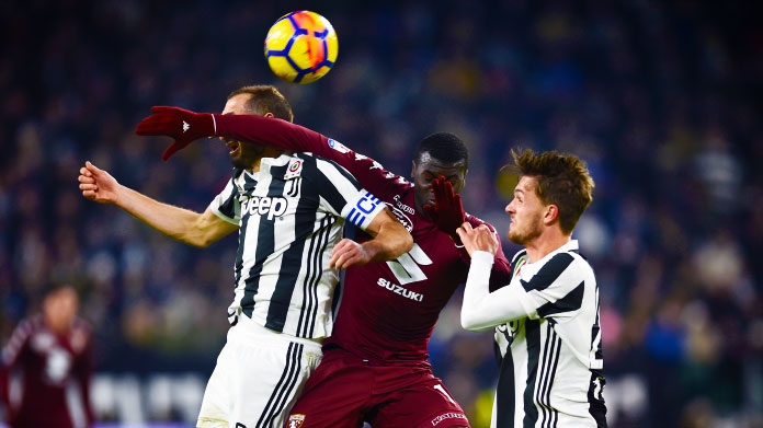 Toro-Juve: al Grande Torino striscione per la piccola Beatrice - FOTO 36 chiellini niang rugani juventus torino gennaio 2018
