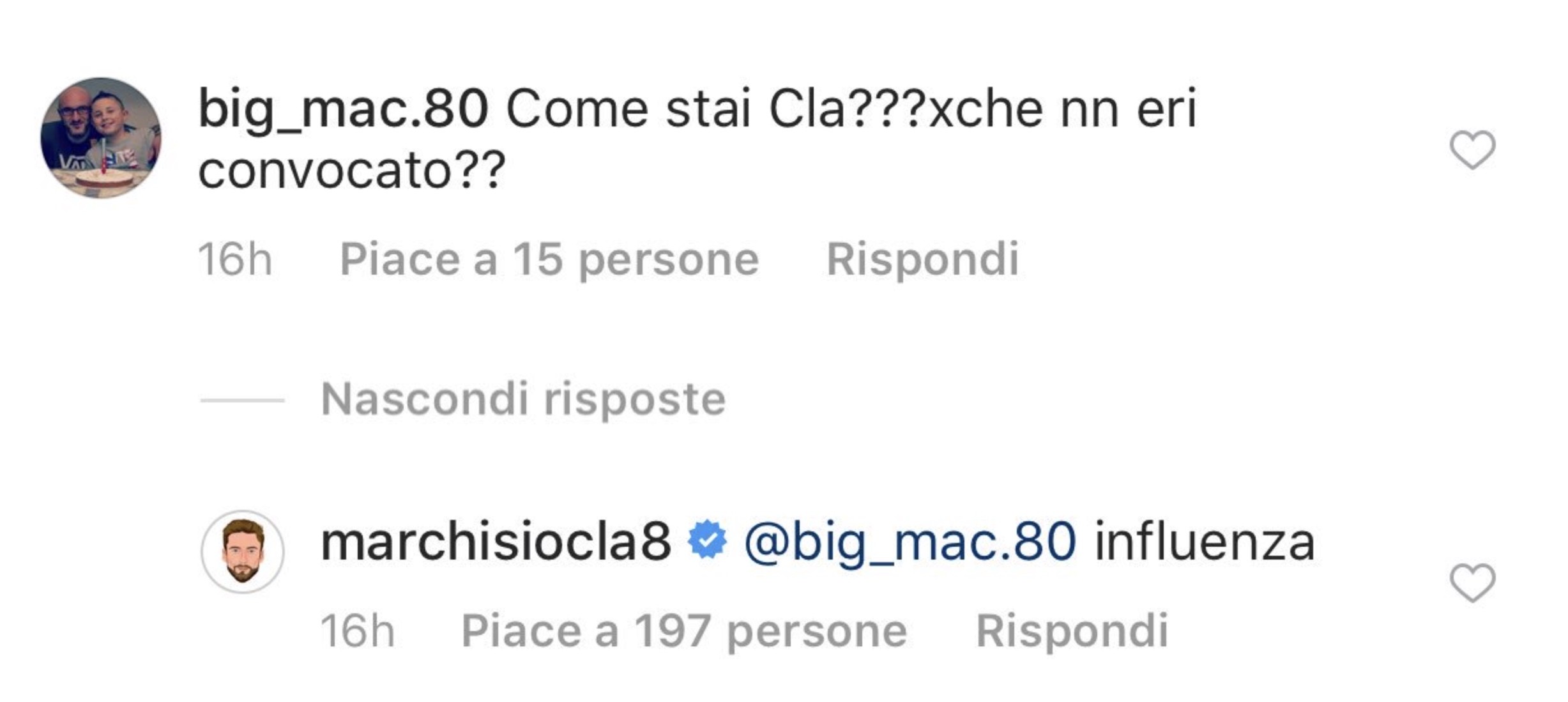Marchisio a un tifoso: «Infortunio? Ho l'influenza» - FOTO 39 fullsizeoutput.1328