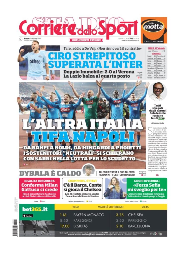 Rassegna Bianconera di martedì 20 febbraio 2018 2 CDS20218