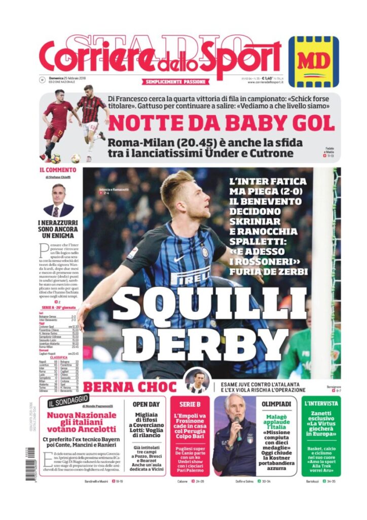 Rassegna Bianconera di domenica 25 febbraio 2018 2 CDS25218