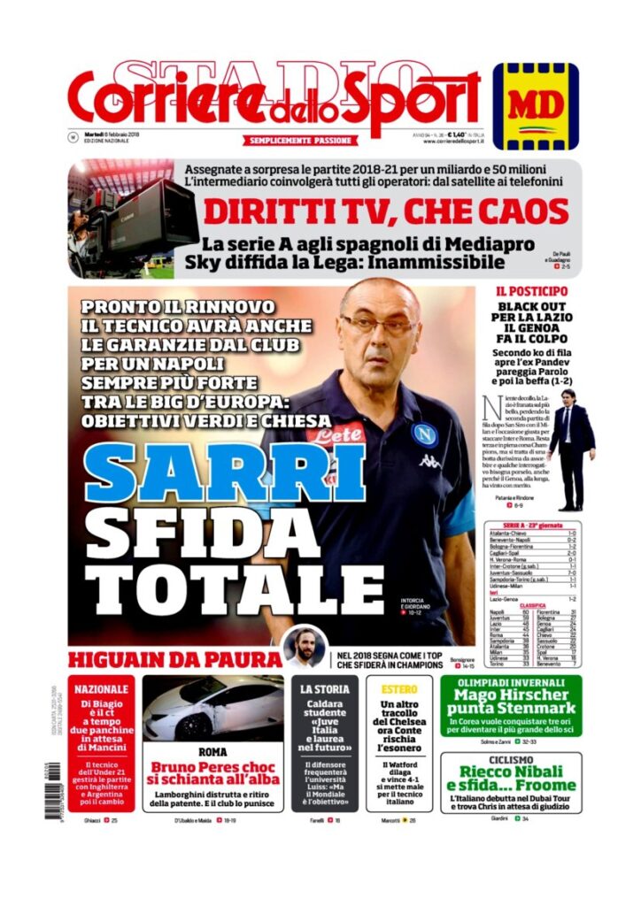 Rassegna Bianconera di martedì 6 febbraio 2018 1 CDS6218