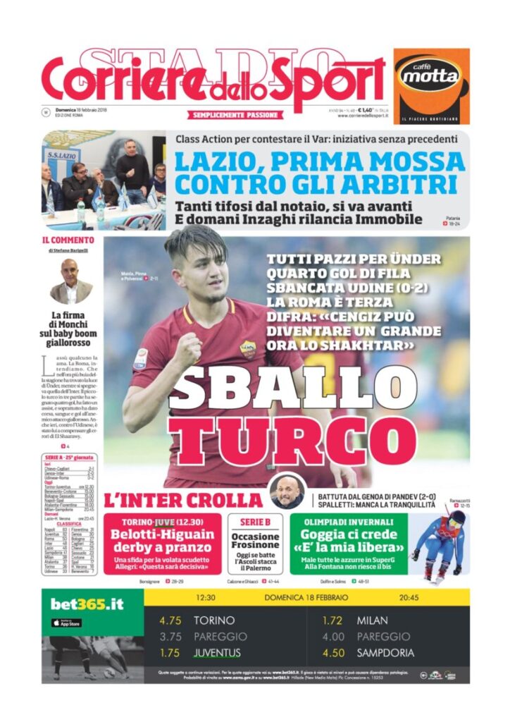 Rassegna Bianconera di domenica 18 febbraio 2018 4 CS18218