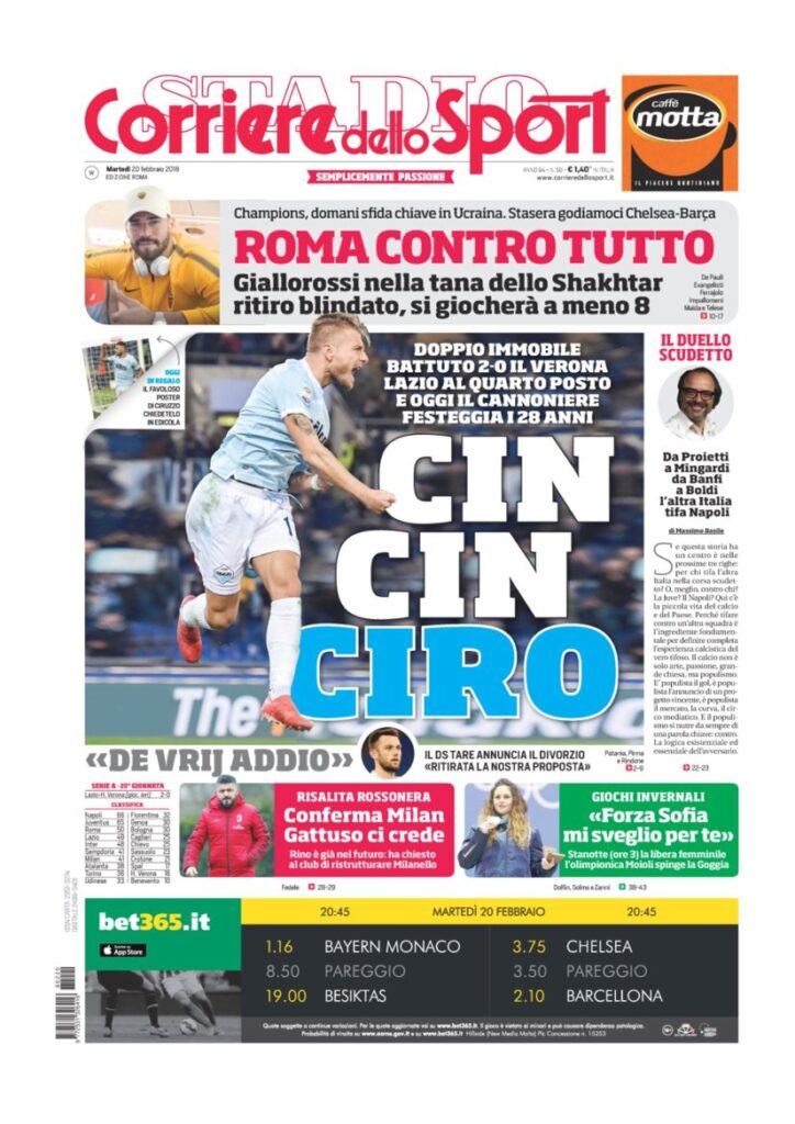 Rassegna Bianconera di martedì 20 febbraio 2018 4 CS20218