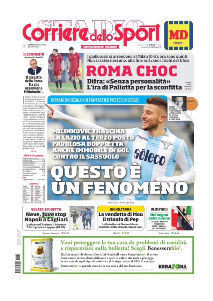 Rassegna Bianconera di lunedì 26 febbraio 2018 3 CS26218