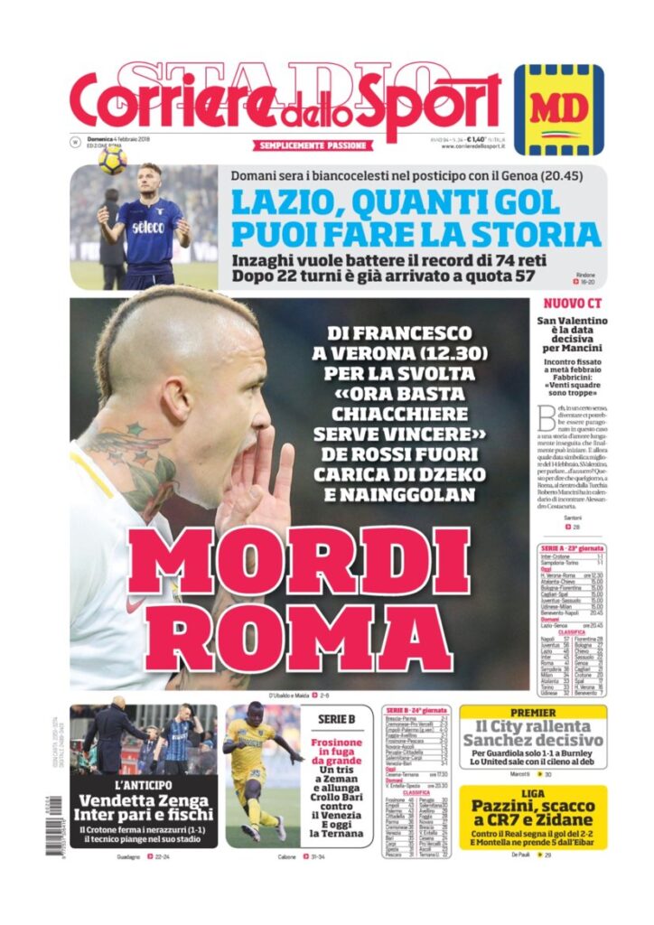 Rassegna Bianconera di domenica 4 febbraio 2018 3 CS4218