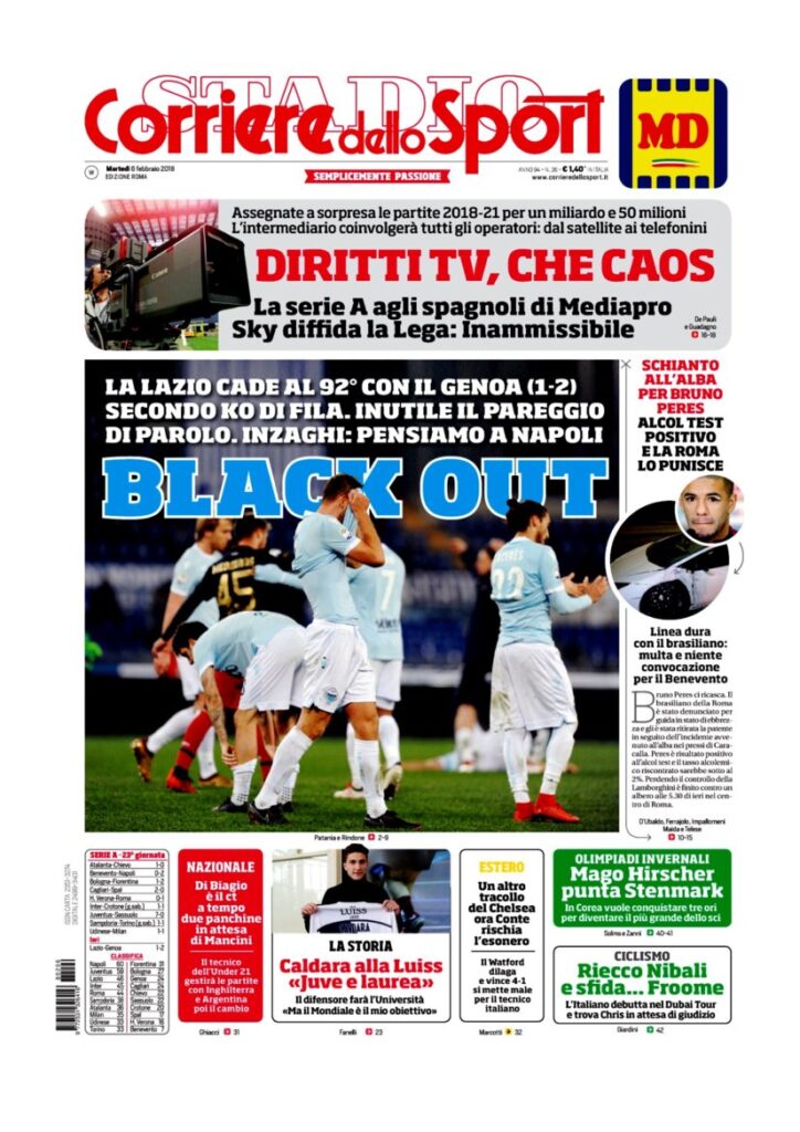 Rassegna Bianconera di martedì 6 febbraio 2018 3 CS6218