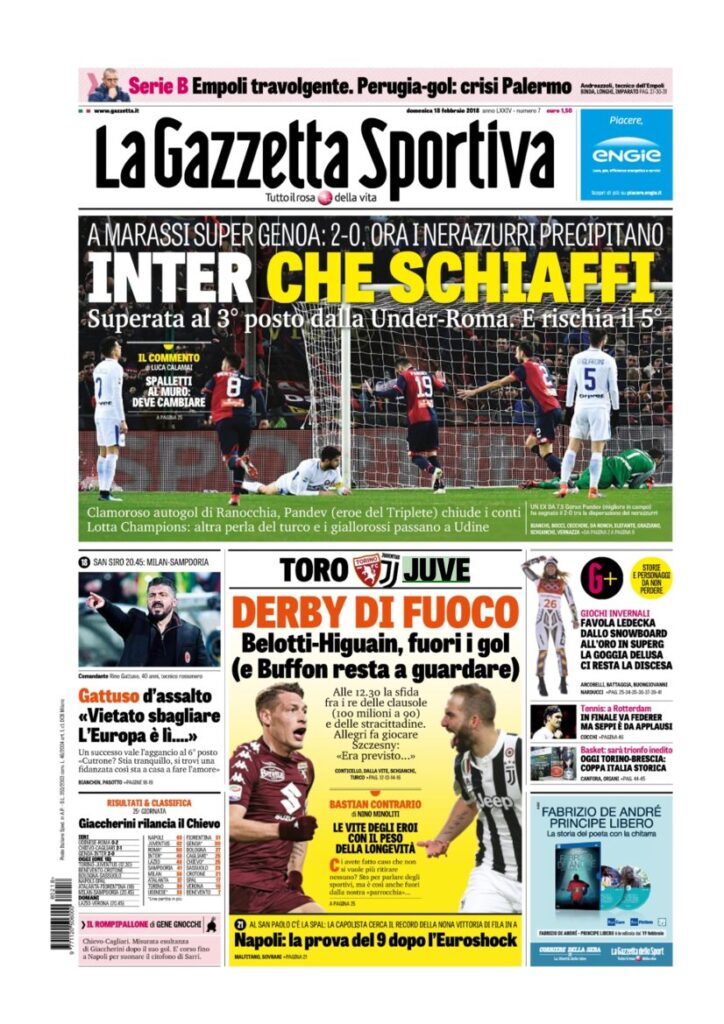 Rassegna Bianconera di domenica 18 febbraio 2018 3 GDS18218