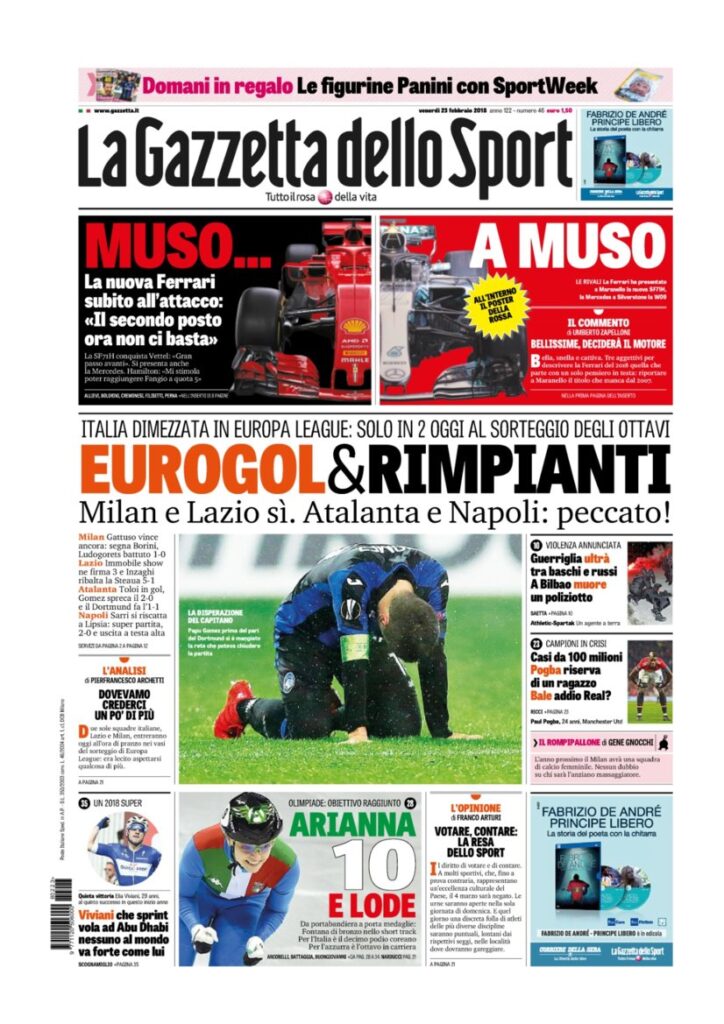 Rassegna Bianconera di venerdì 23 febbraio 2018 4 GDS23218