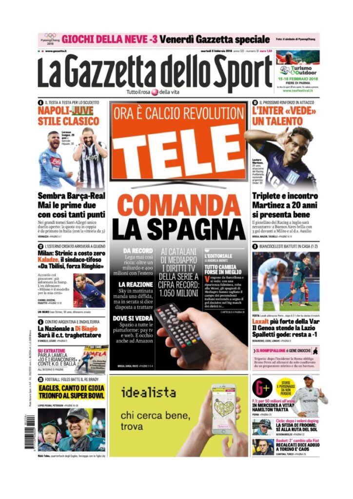 Rassegna Bianconera di martedì 6 febbraio 2018 2 GDS6218