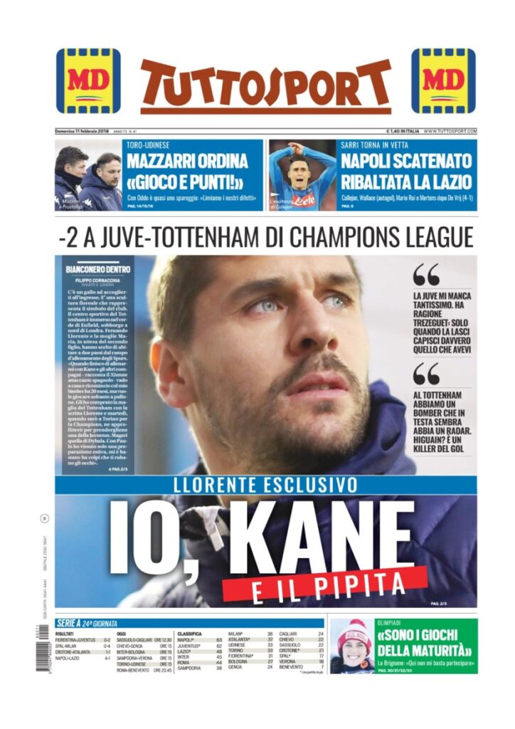 Rassegna Bianconera di domenica 11 febbraio 2018 1 TS11218