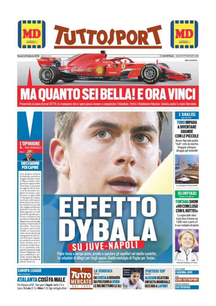 Rassegna Bianconera di venerdì 23 febbraio 2018 3 TS23218