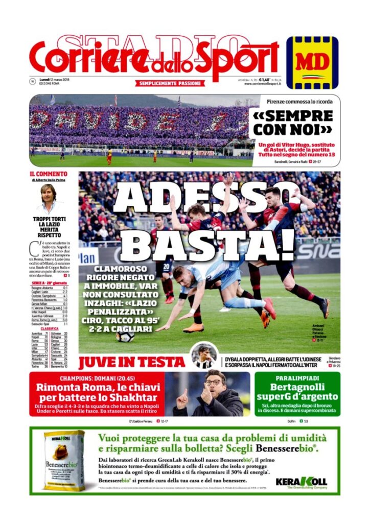 Rassegna Bianconera di lunedì 12 marzo 2018 3 CS12318