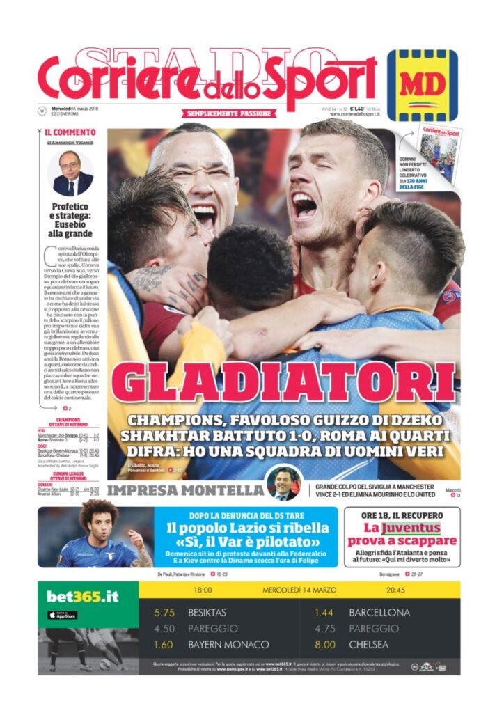 Rassegna Bianconera di mercoledì 14 marzo 2018 3 CS14318