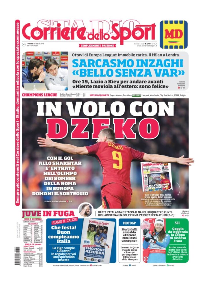 Rassegna Bianconera di giovedì 15 marzo 2018 3 CS15318