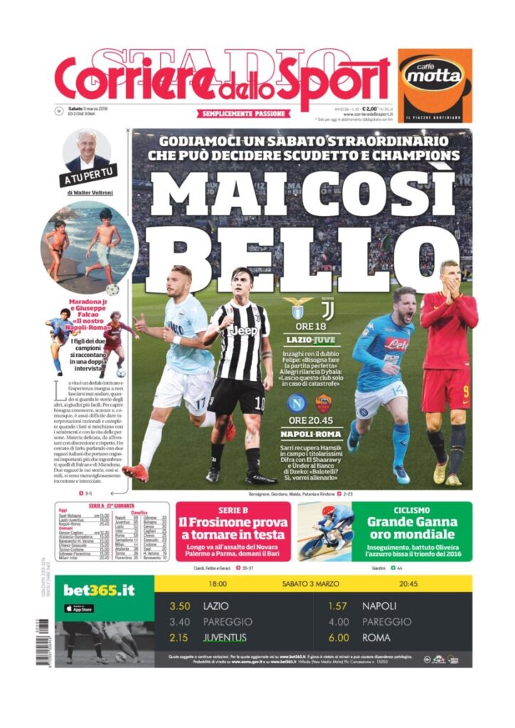 Rassegna Bianconera di sabato 3 marzo 2018 1 CS3318