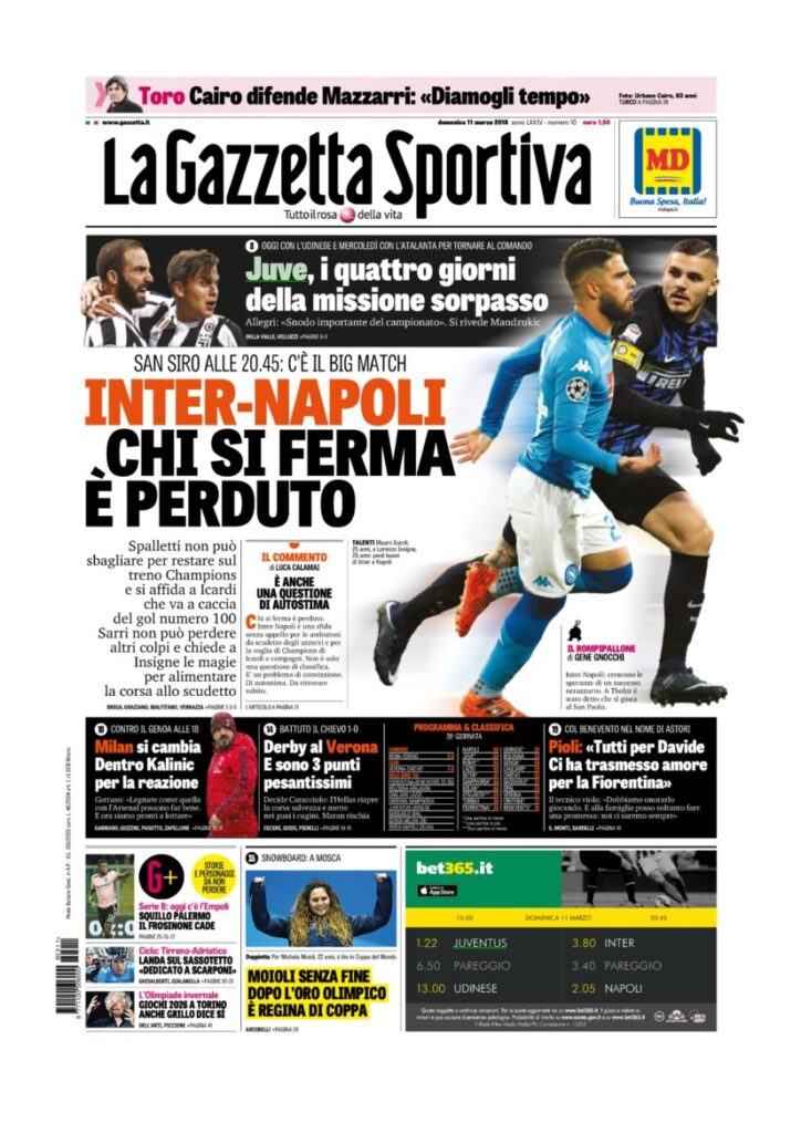 Rassegna Bianconera di domenica 11 marzo 2018 2 GDS11318