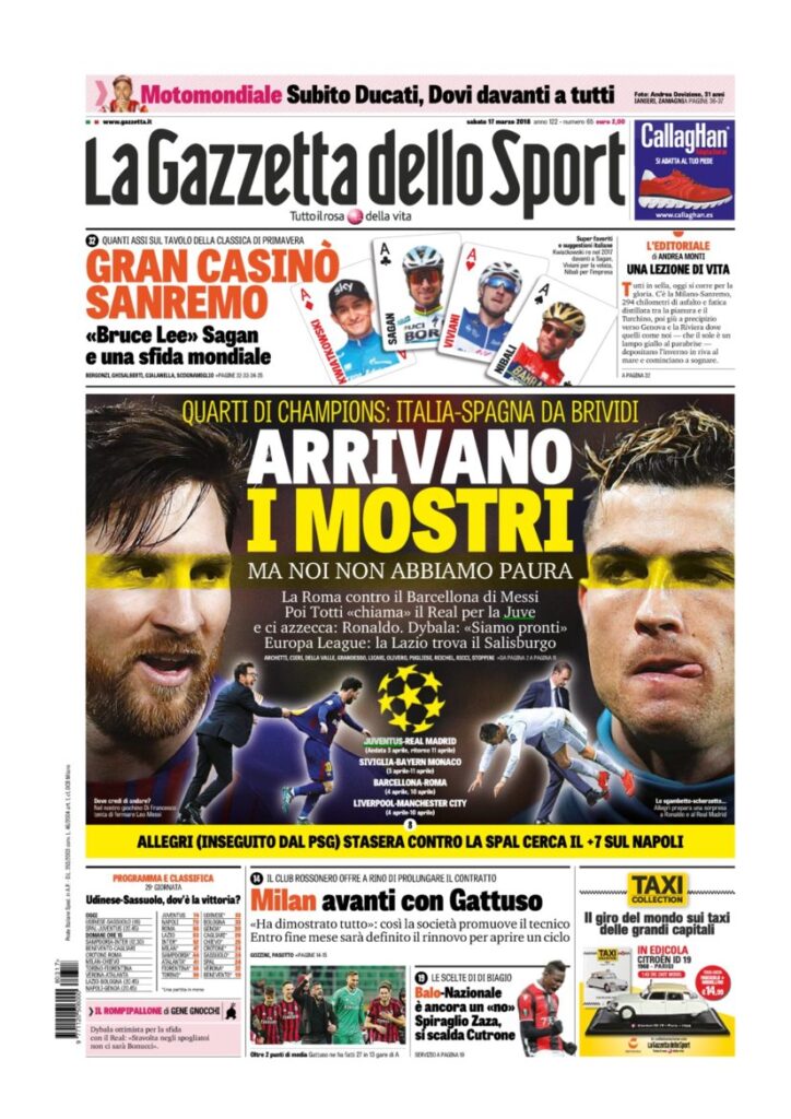 Rassegna Bianconera di sabato 17 marzo 2018 2 GDS17318