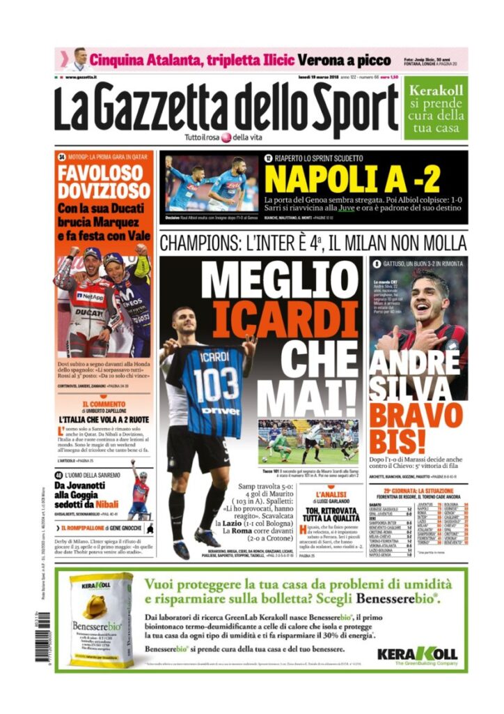 Rassegna Bianconera di lunedì 19 marzo 2018 4 GDS19318