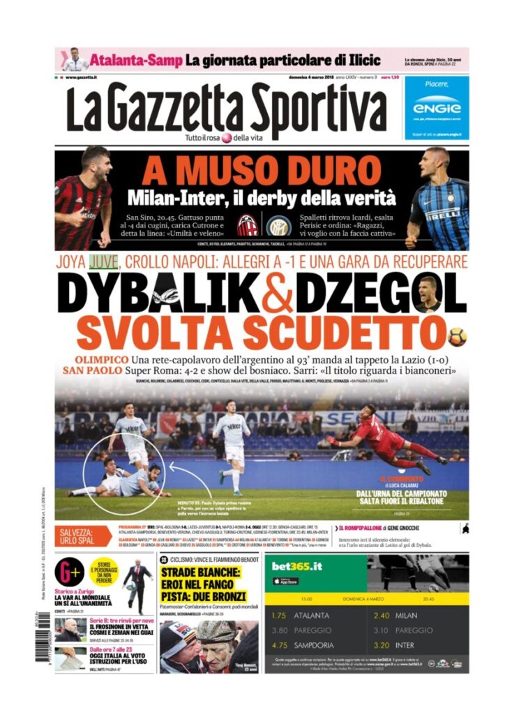 Rassegna Bianconera di domenica 4 marzo 2018 4 GDS4318