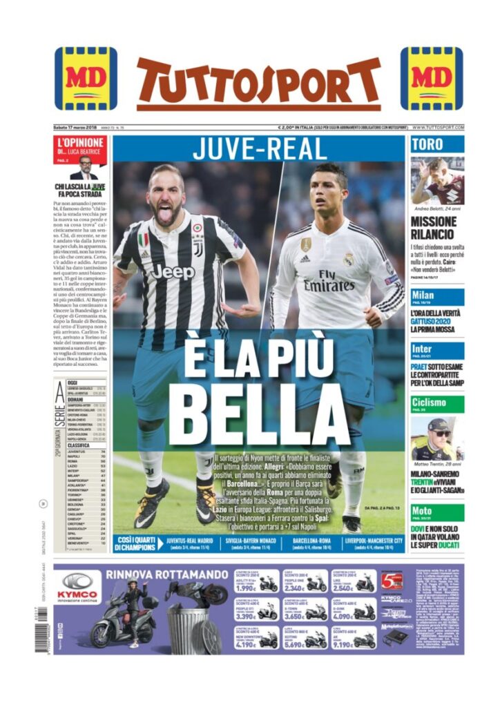 Rassegna Bianconera di sabato 17 marzo 2018 3 T17318