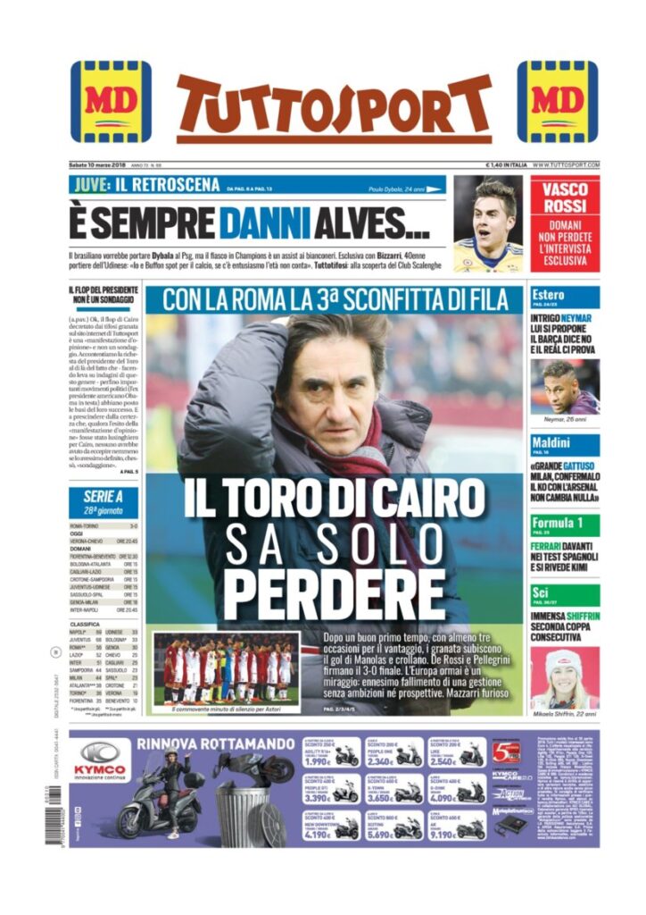 Rassegna Bianconera di sabato 10 marzo 2018 3 TS10318