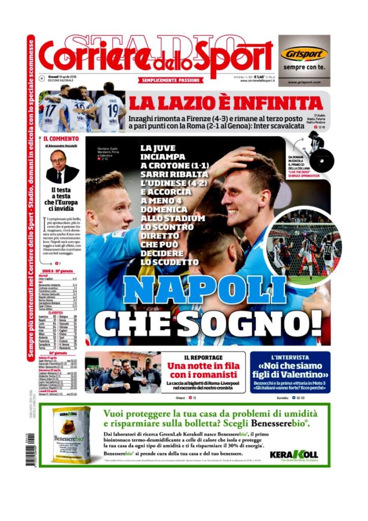 Rassegna Bianconera di giovedì 19 aprile 2018 2 CDS19418