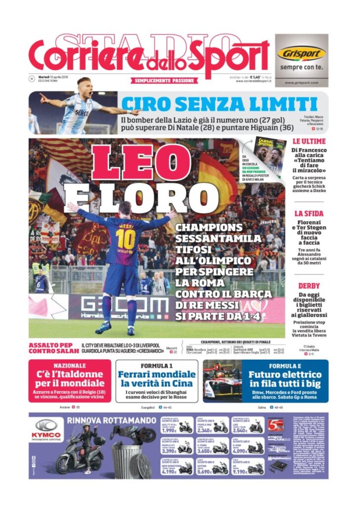 Rassegna Bianconera di martedì 10 aprile 2018 2 CS10418