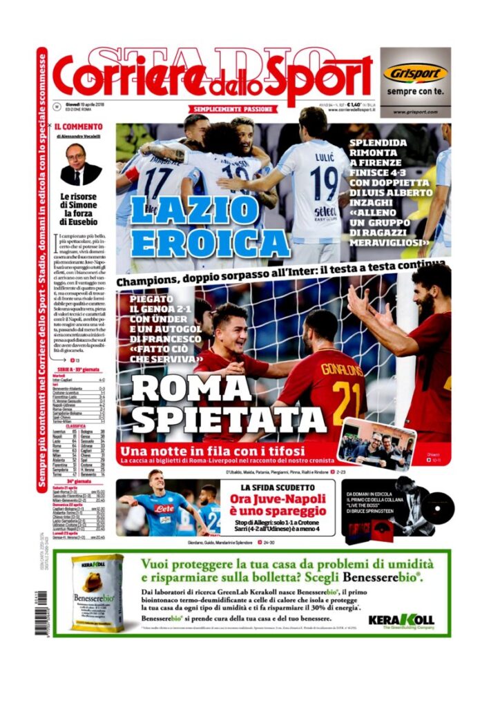 Rassegna Bianconera di giovedì 19 aprile 2018 4 CS19418