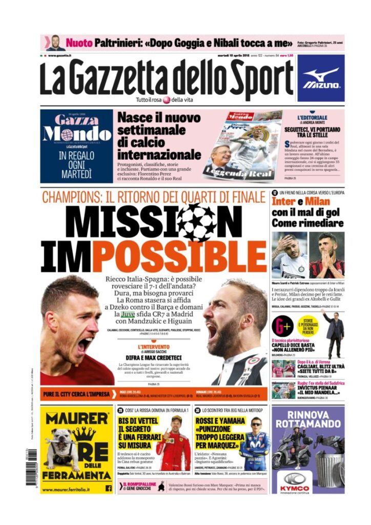 Rassegna Bianconera di martedì 10 aprile 2018 3 GDS10418
