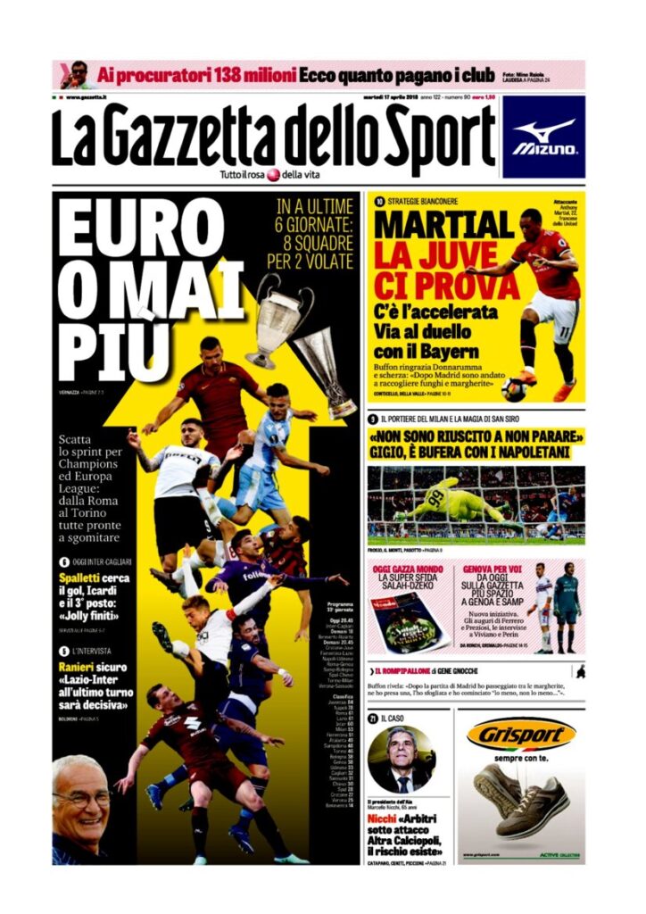 Rassegna Bianconera di martedì 17 aprile 2018 3 GDS17418