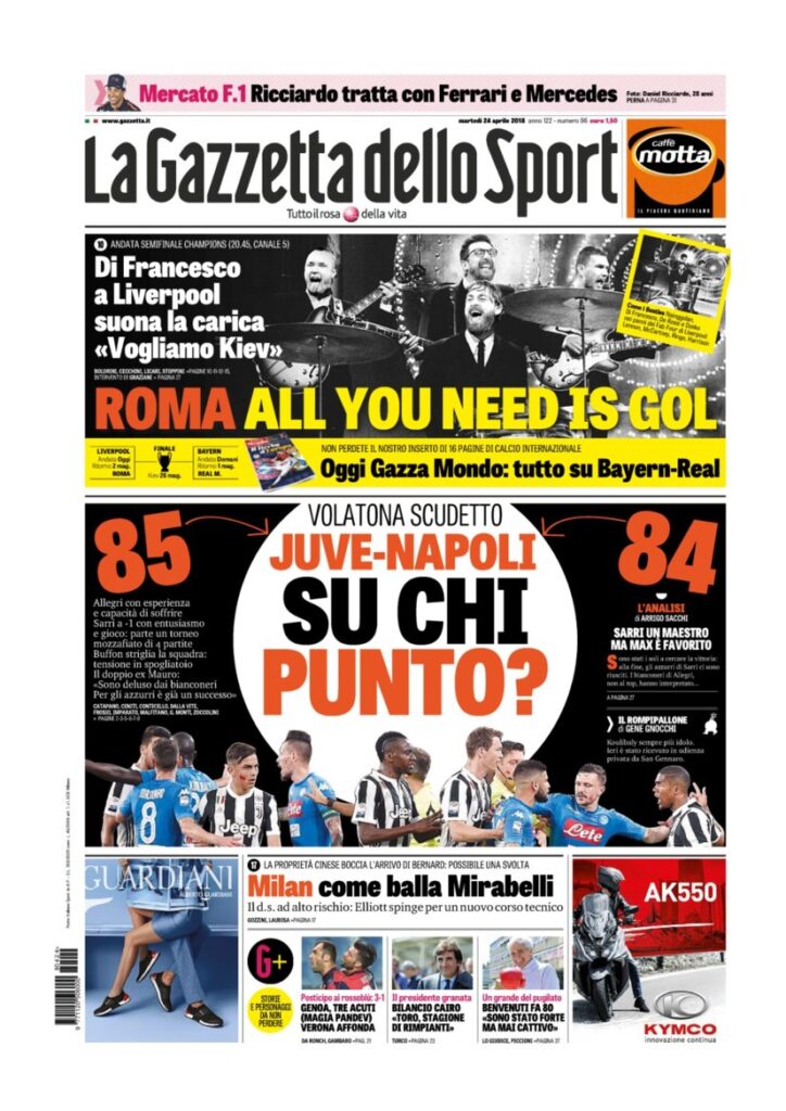 Rassegna Bianconera di martedì 24 aprile 2018 3 GDS24418