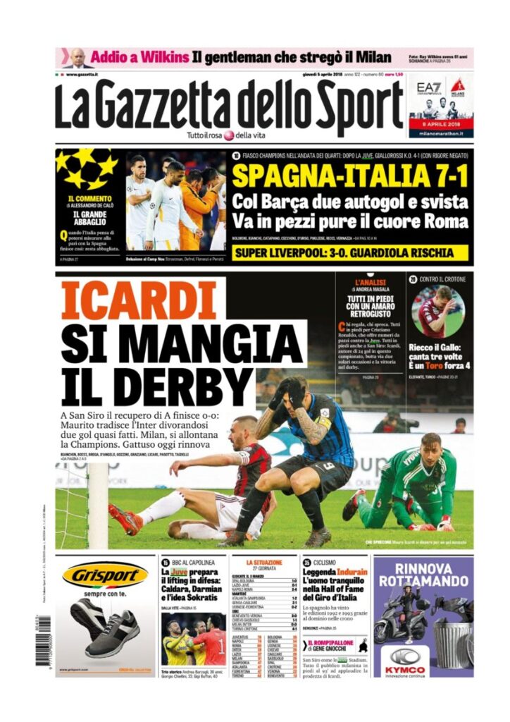 Rassegna Bianconera di giovedì 5 aprile 2018 4 GDS5418