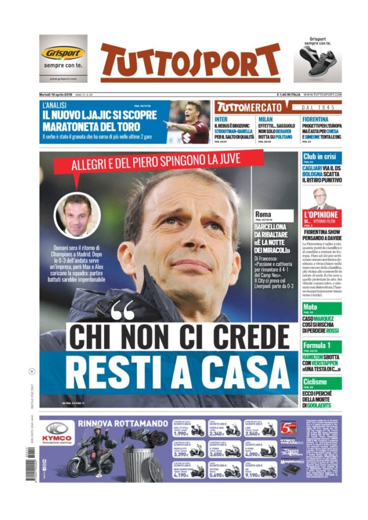 Rassegna Bianconera di martedì 10 aprile 2018 4 TS10418