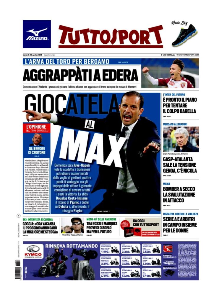 Rassegna Bianconera di venerdì 20 aprile 2018 1 TS20418