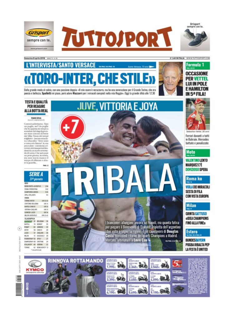 Rassegna Bianconera di domenica 8 aprile 2018 4 TS8418