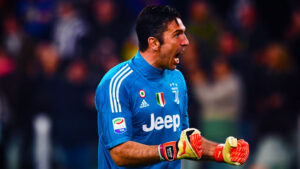 Buffon esultanza juventus marzo