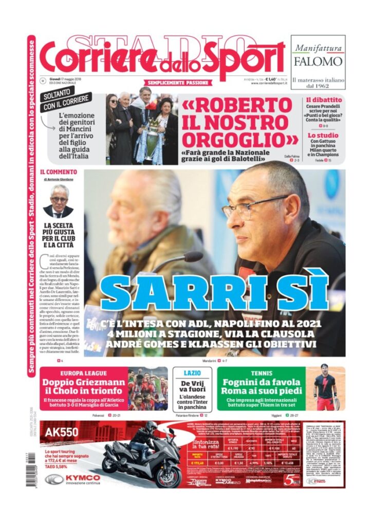 Rassegna Bianconera di giovedì 17 maggio 2018 3 CDS17518