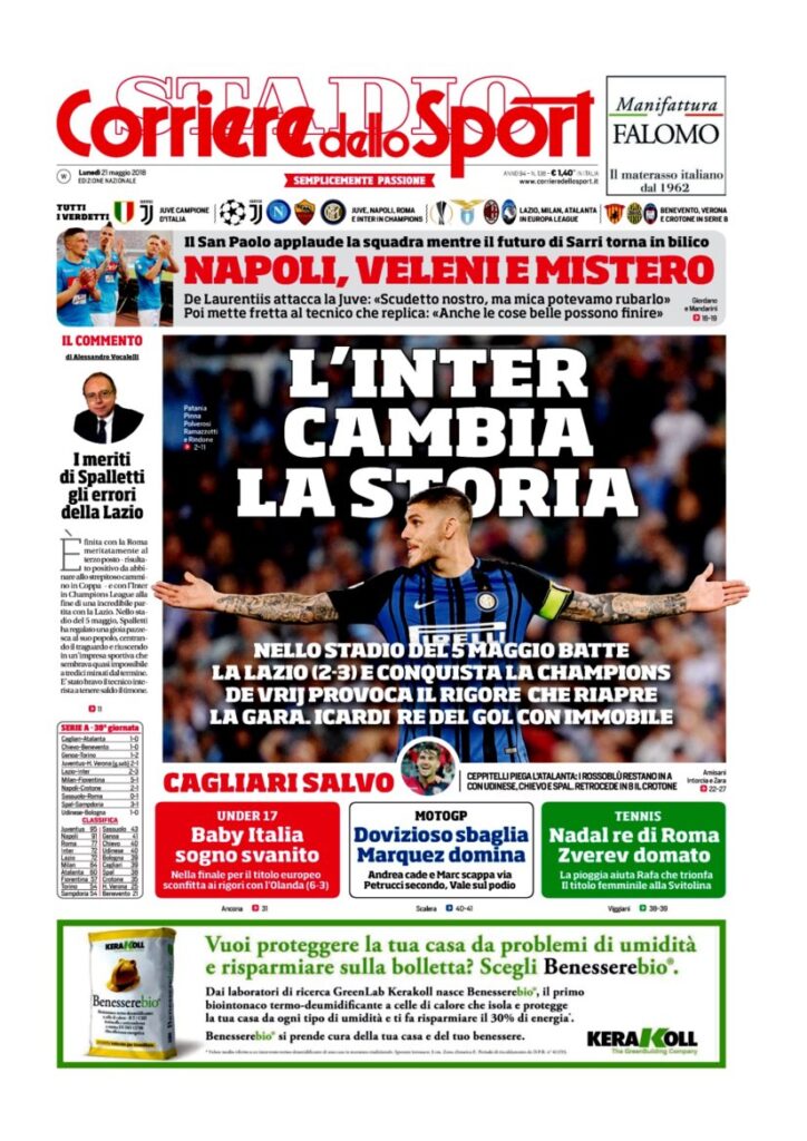 Rassegna Bianconera di lunedì 21 maggio 2018 2 CDS21518