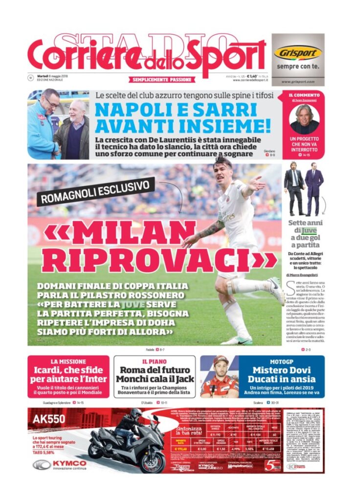 Rassegna Bianconera di martedì 8 maggio 2918 2 CDS8518