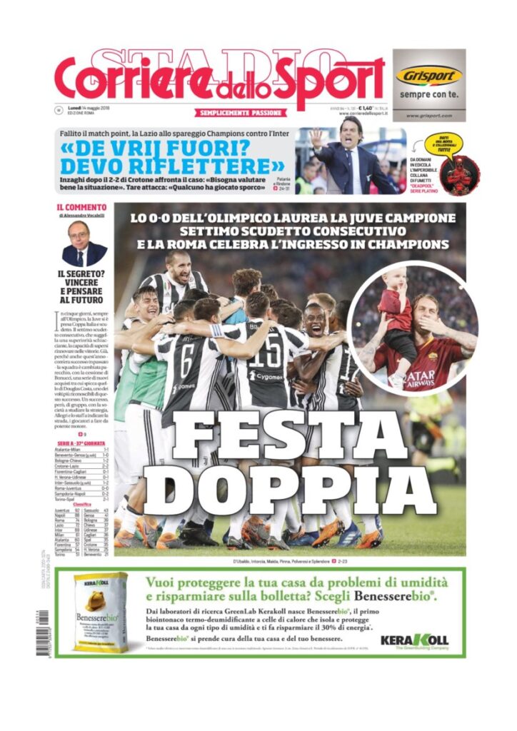 Rassegna Scudetto di lunedì 14 maggio 2018 4 CS14518