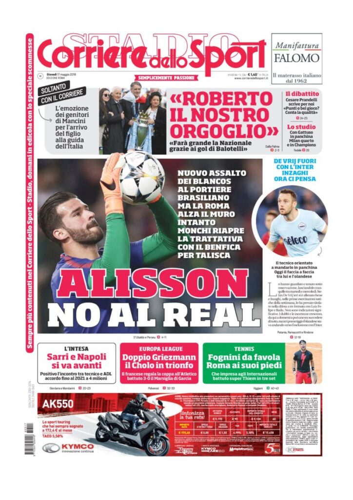 Rassegna Bianconera di giovedì 17 maggio 2018 5 CS17518