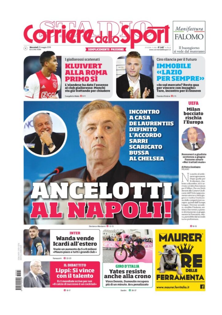 Rassegna Bianconera di mercoledì 23 maggio 2018 5 CS23518