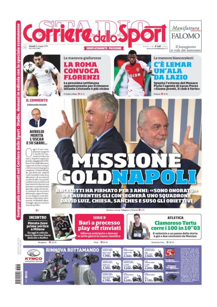 Rassegna Bianconera di giovedì 24 maggio 2018 5 CS24518