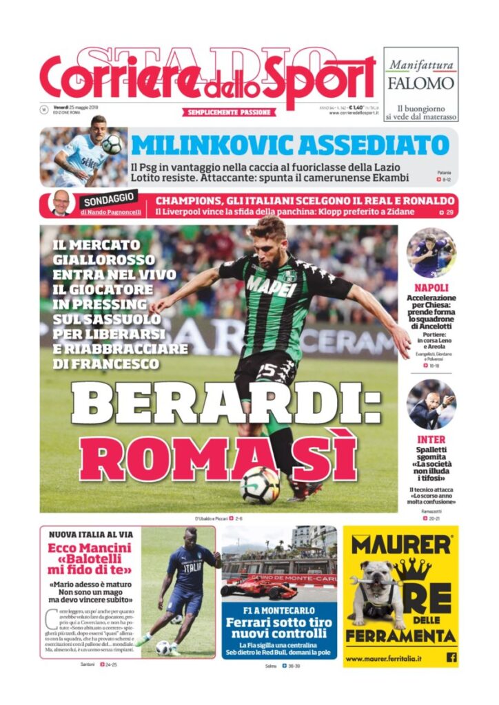 Rassegna Bianconera di venerdì 25 maggio 2018 2 CS25518